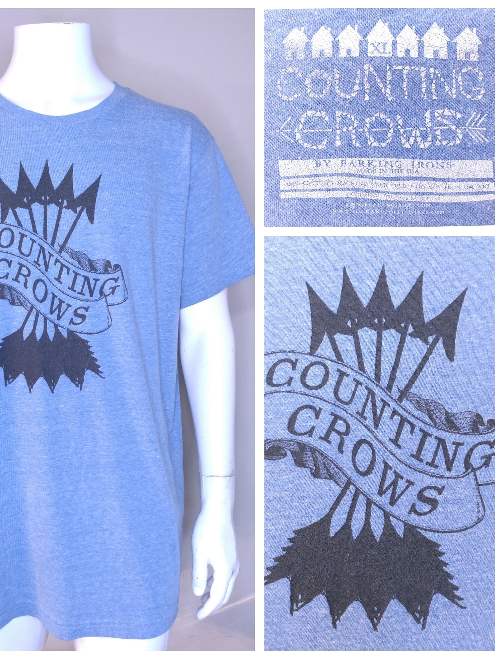 COUNTING CROWS T Shirt XL BARKING IRONS Arrows ADAM DURITZ Limited Edition RARE